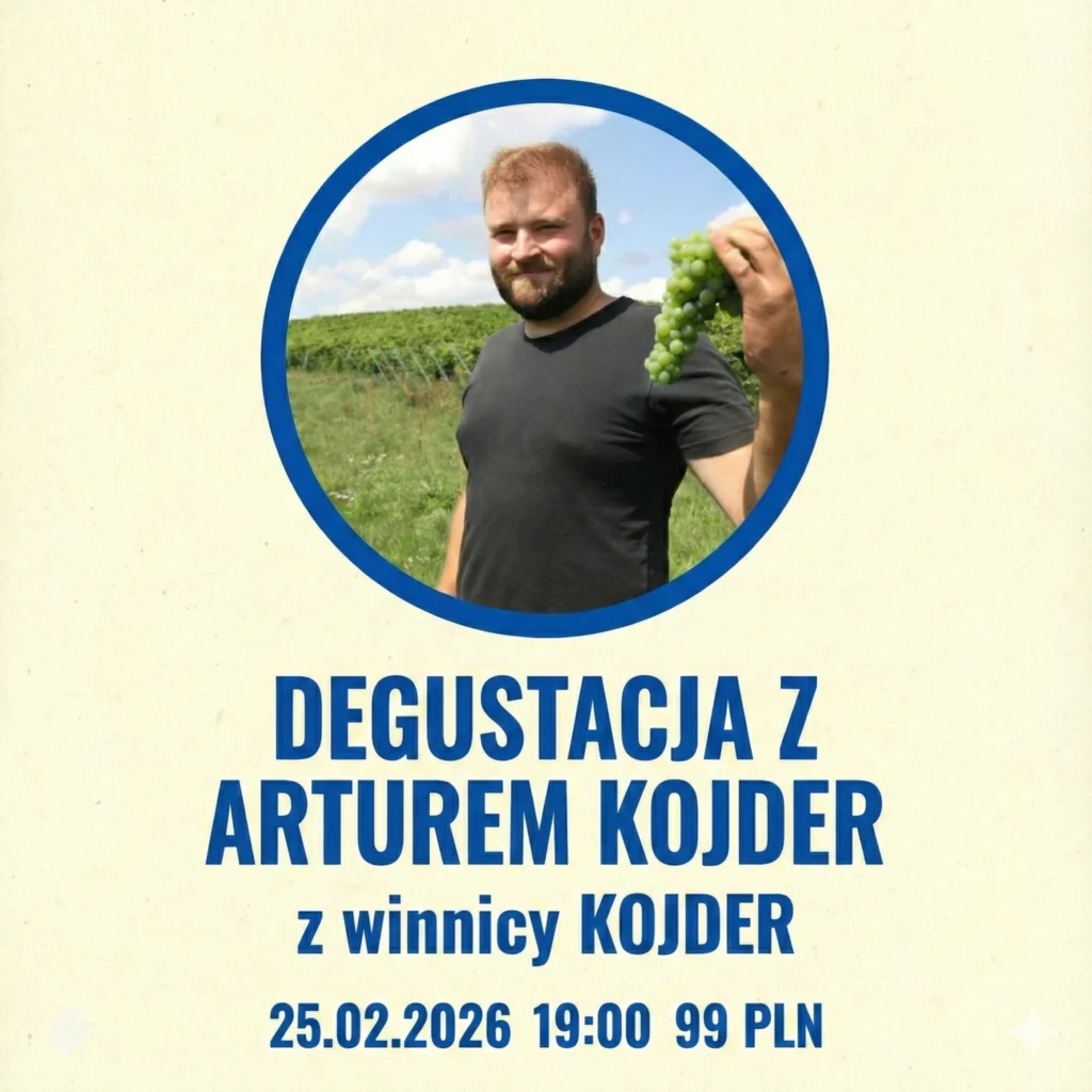 degustacja polskich win z arturem kojderem – 4 wina + talerzyk przekąsek