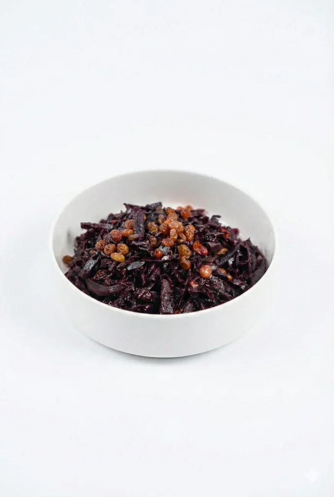 zasmażana modra kapusta z rodzynkami i winem czerwonym 200 g